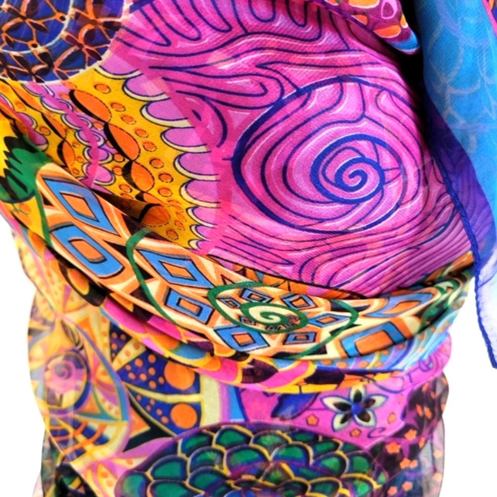 Vibrant Multicolor Scarf/Wrap FINAL PRICE - Picture 8 of 10
